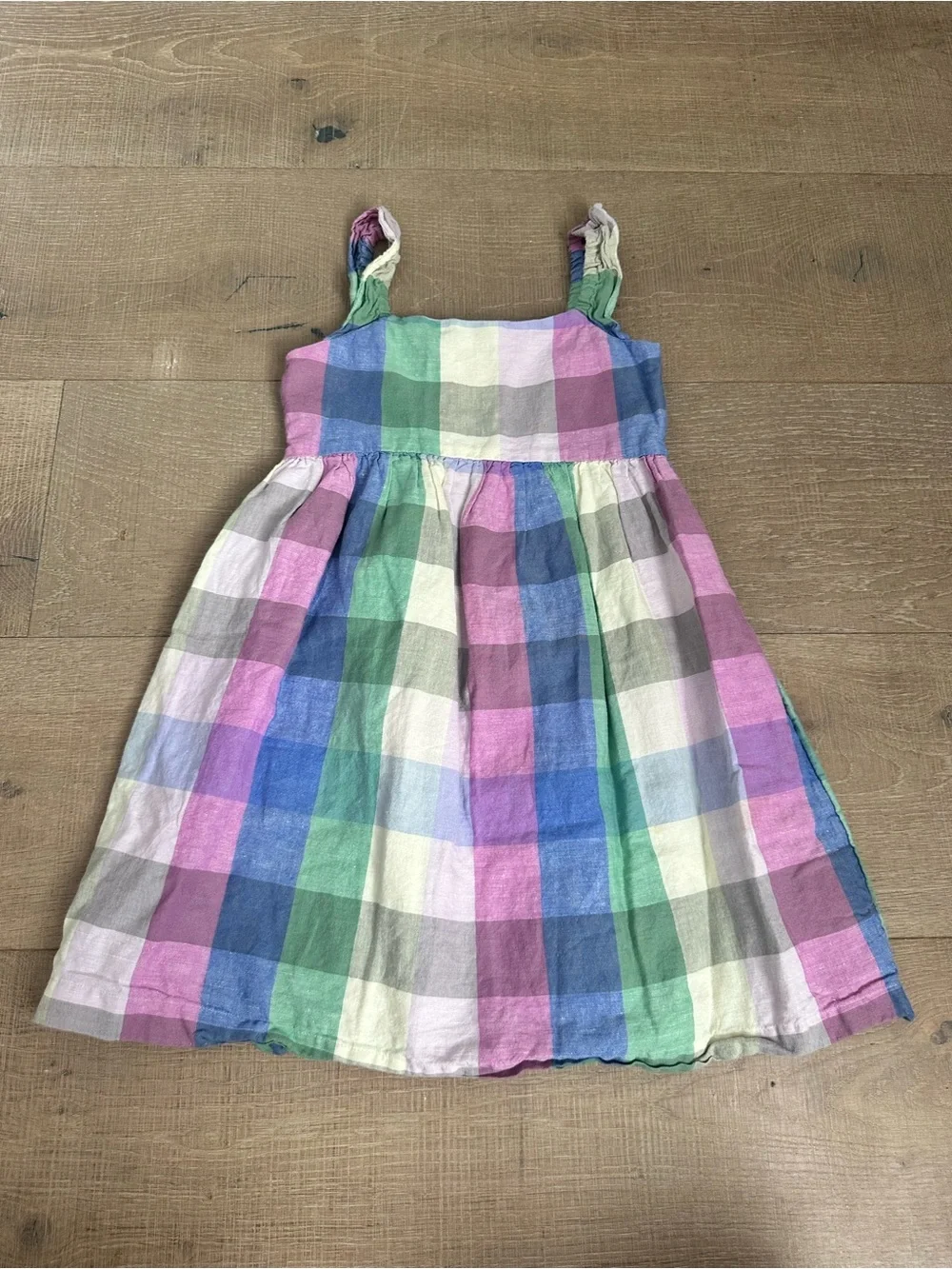 GAP Pastel Multicolor Plaid Sundress - Pink, Blue, Green, Purple, Cream